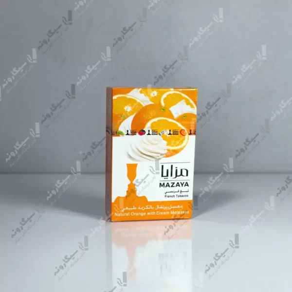 خرید تنباکو پرتقال خامه مزایا اصلی - mazaya orange cream tobacco original